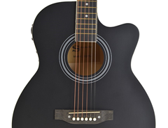 Electro Acoustic Guitar Matt Black Finish  40” Cutaway Dreadnought by Sotendo